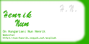 henrik nun business card